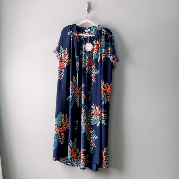Women's - Open Front - Midi Length - Boho Kaftan Cardigan - Size Small - Picture 1 of 10